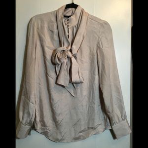 Bow-tie champagne blouse